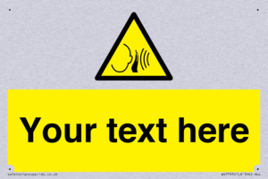 Custom warning sudden loud noise